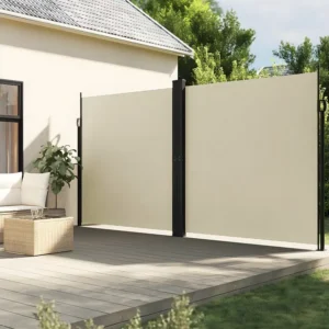 Toldo lateral retrátil 220x600 cm cor creme Clicnbuy