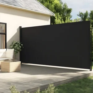 Toldo lateral retrátil 220x600 cm preto Clicnbuy