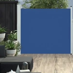 Toldo lateral retrátil para pátio 170x300 cm azul Clicnbuy