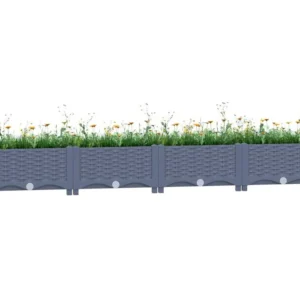 Canteiro elevado 160x40x23 cm polipropileno Clicnbuy