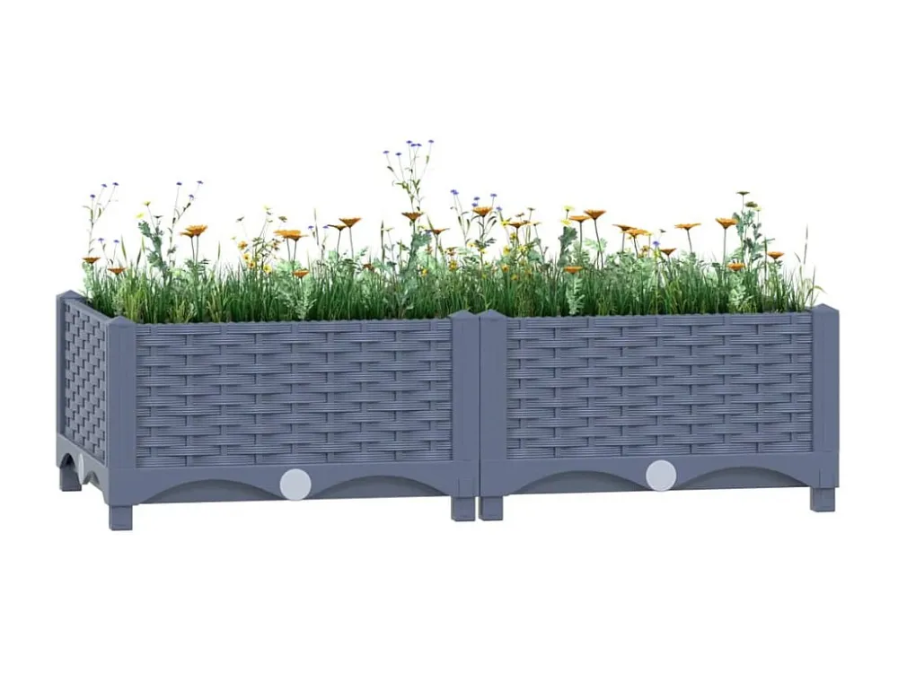 Canteiro elevado 80x40x23 cm polipropileno Clicnbuy