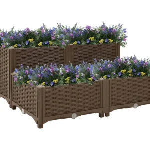 Canteiro elevado 80x80x38 cm polipropileno Clicnbuy