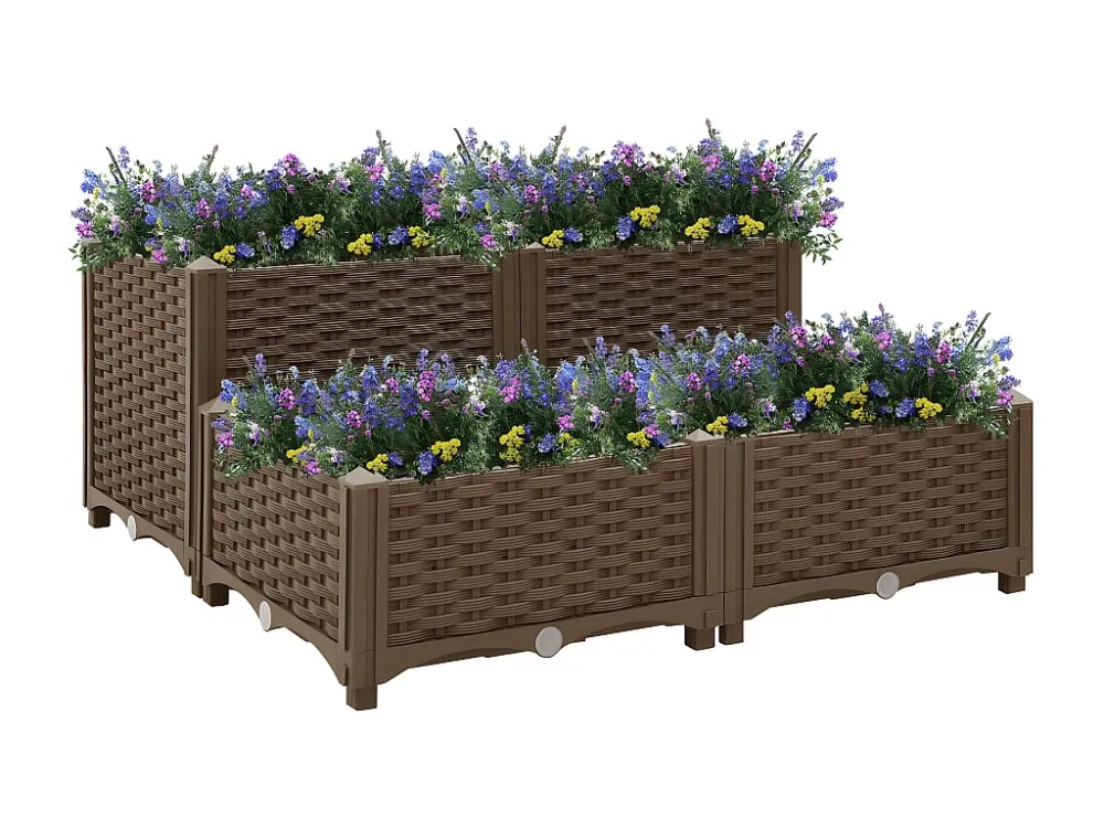 Canteiro elevado 80x80x38 cm polipropileno Clicnbuy
