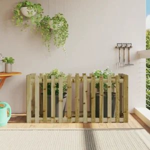 Canteiro elevado com design cerca 150x50x70 cm pinho impregnado Clicnbuy