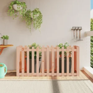 Canteiro elevado com design de cerca 150x50x70cm madeira douglas Clicnbuy