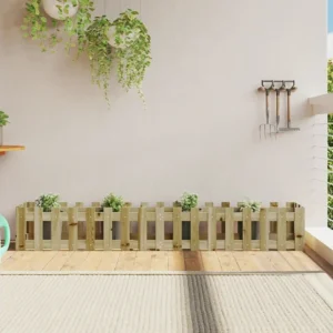 Canteiro elevado com design cerca 200x30x30 cm pinho impregnado Clicnbuy