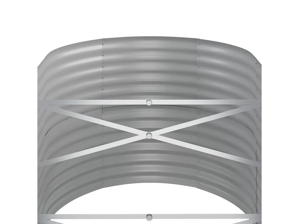 Canteiro elevado jardim 152x80x68cm ço revestido pó castanho Clicnbuy