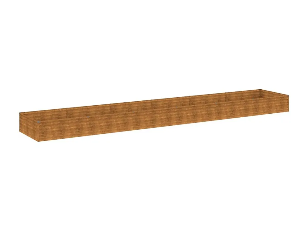 Canteiro elevado de jardim 579x100x36 cm ço corten Clicnbuy