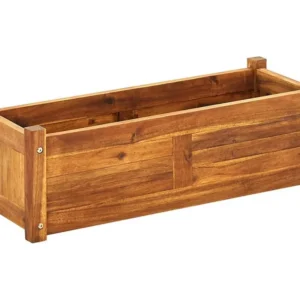 Canteiro elevado de jardim 76x27,6x25 cm madeira de acácia Clicnbuy