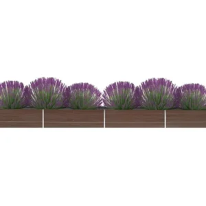 Canteiro elevado de jardim ço galvanizado 600x80x45cm castanho Clicnbuy