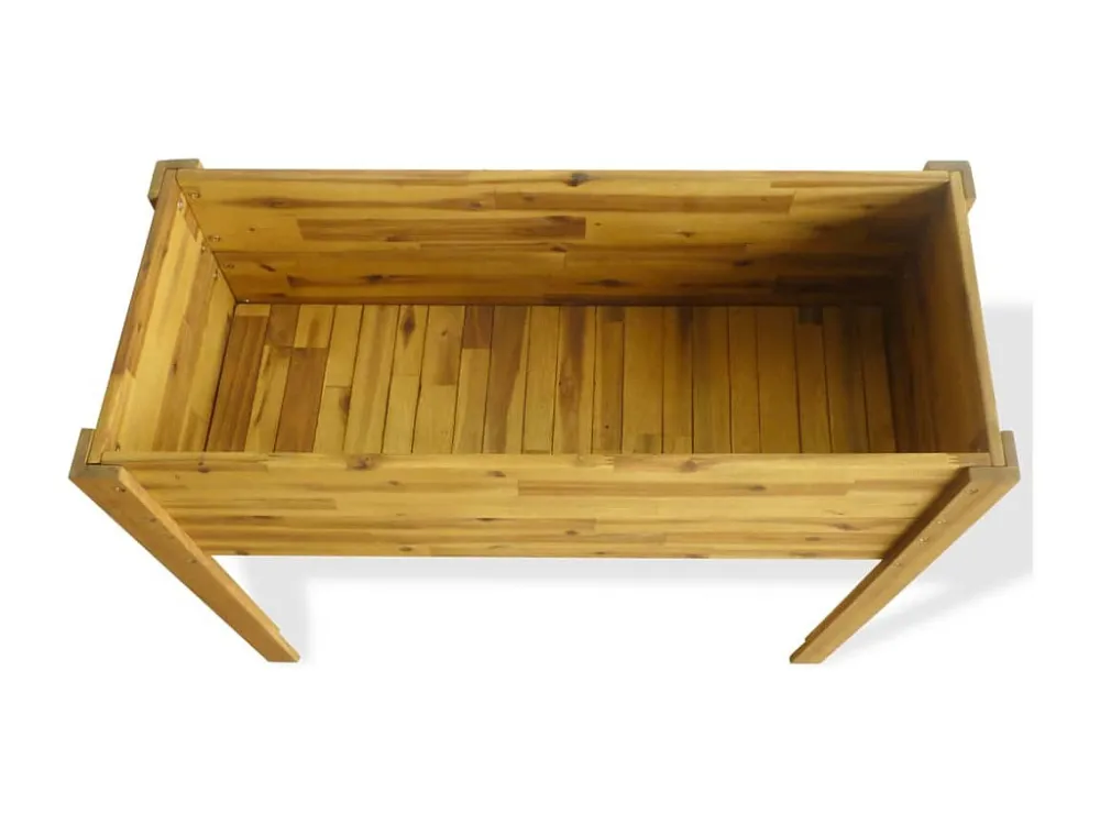 Canteiro elevado de jardim madeira de acácia maciç Clicnbuy