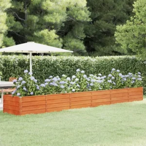 Canteiro de jardim 480x80x45 cm ço corten cor enferrujado Clicnbuy