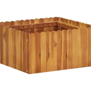Vaso/floreira de jardim 50x50x25 cm madeira de acácia maciç Clicnbuy