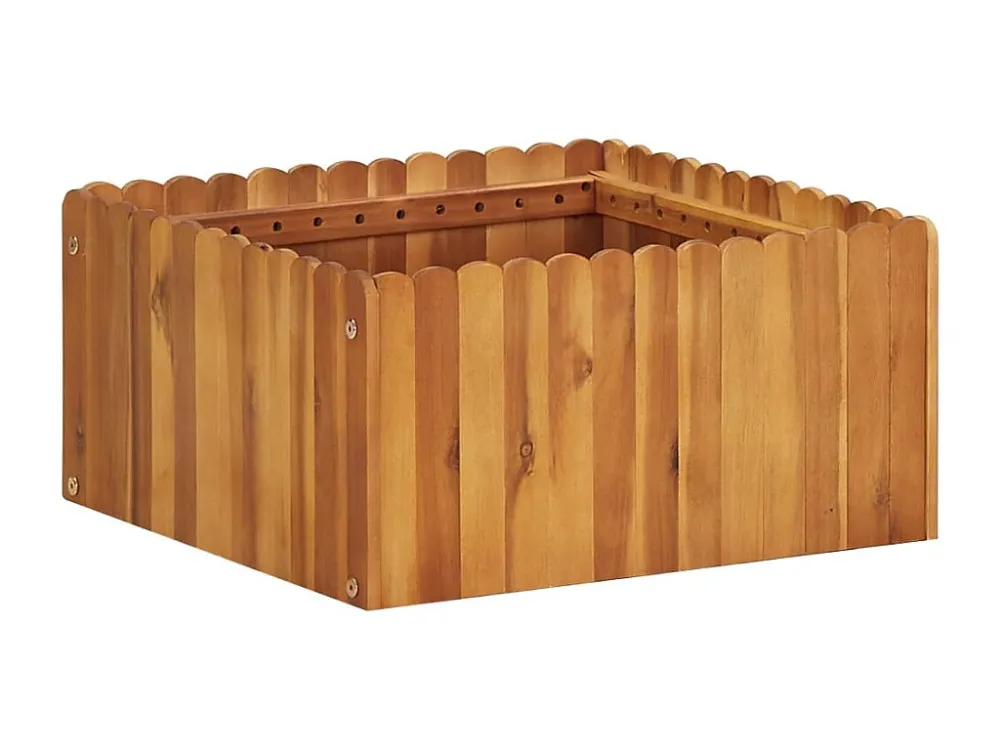 Vaso/floreira de jardim 50x50x25 cm madeira de acácia maciç Clicnbuy
