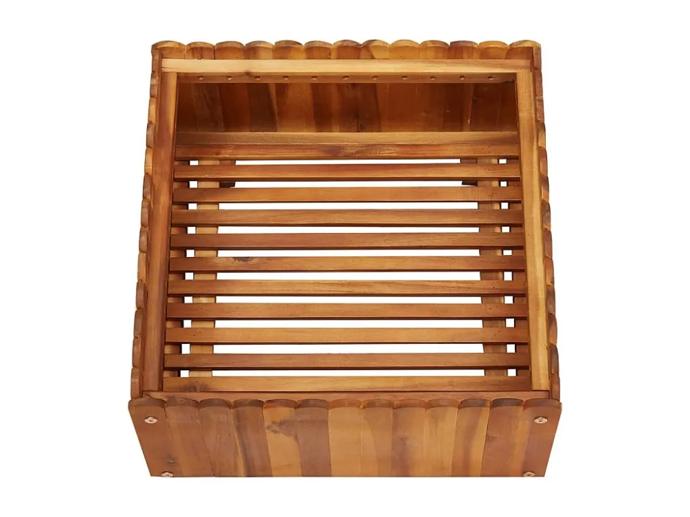 Vaso/floreira de jardim 50x50x25 cm madeira de acácia maciç Clicnbuy