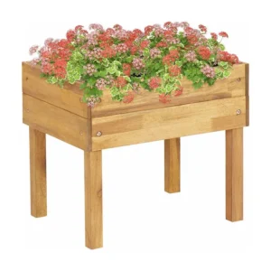 Cachepô de Fibra de Coco Vaso de jardim elevado 50x40x45 cm madeira acácia maciç