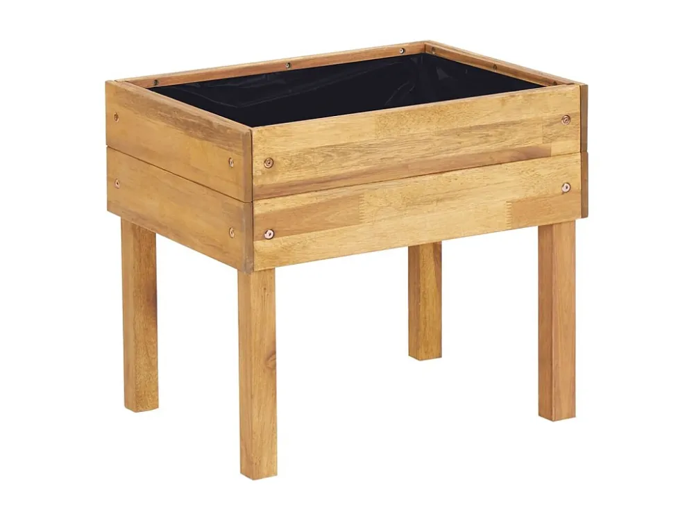 Cachepô de Fibra de Coco Vaso de jardim elevado 50x40x45 cm madeira acácia maciç
