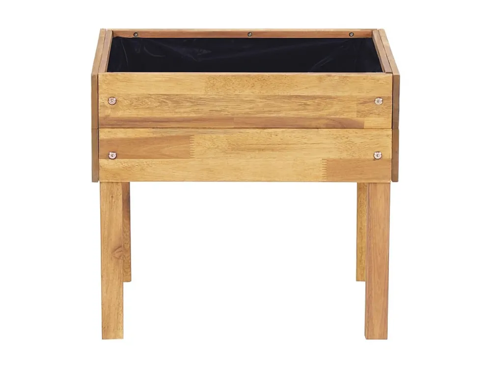Cachepô de Fibra de Coco Vaso de jardim elevado 50x40x45 cm madeira acácia maciç