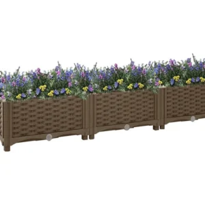 Canteiro elevado 120x40x23 cm polipropileno Montagem sem Ferramentas