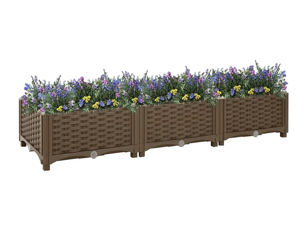 Canteiro elevado 120x40x23 cm polipropileno Montagem sem Ferramentas