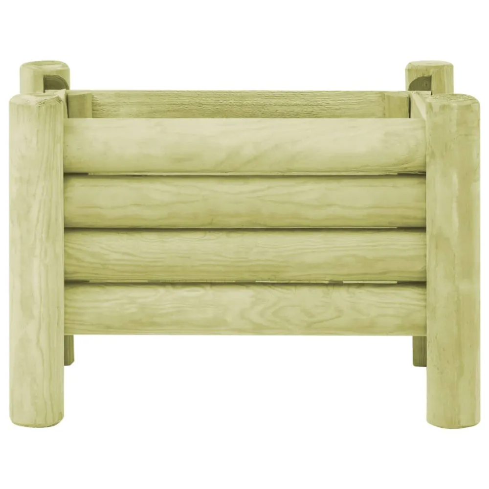 Canteiro elevado de jardim 60x40x42 cm pinho impregnado | Resistente Geada |