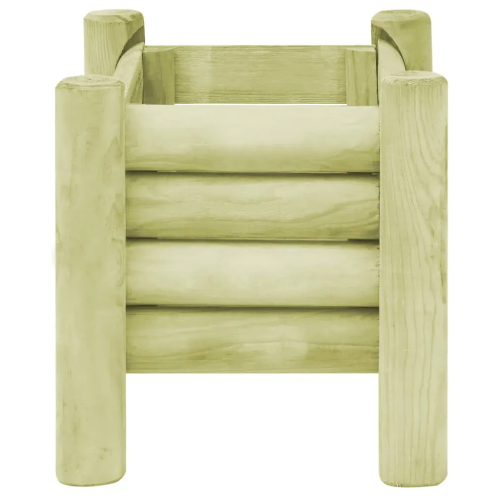 Canteiro elevado de jardim 60x40x42 cm pinho impregnado | Resistente Geada |