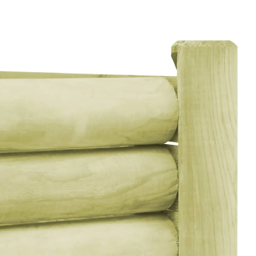 Canteiro elevado de jardim 60x40x42 cm pinho impregnado | Resistente Geada |