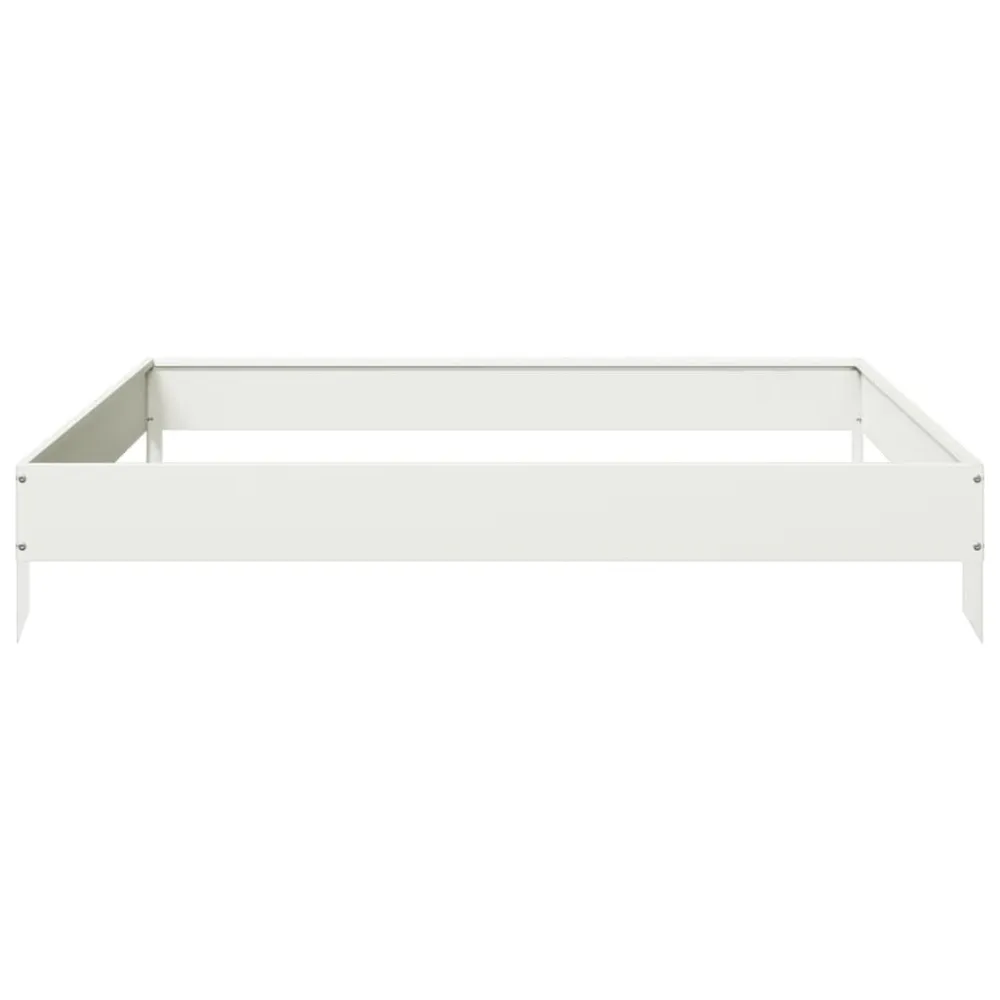 Capacidade Extra Grande Canteiro elevado de jardim 100x100x18,5 cm ço branco