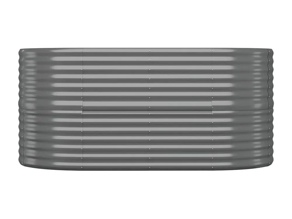 Capacidade Extra Grande Canteiro elevado jardim 152x80x68cm ço revestido pó cinzento