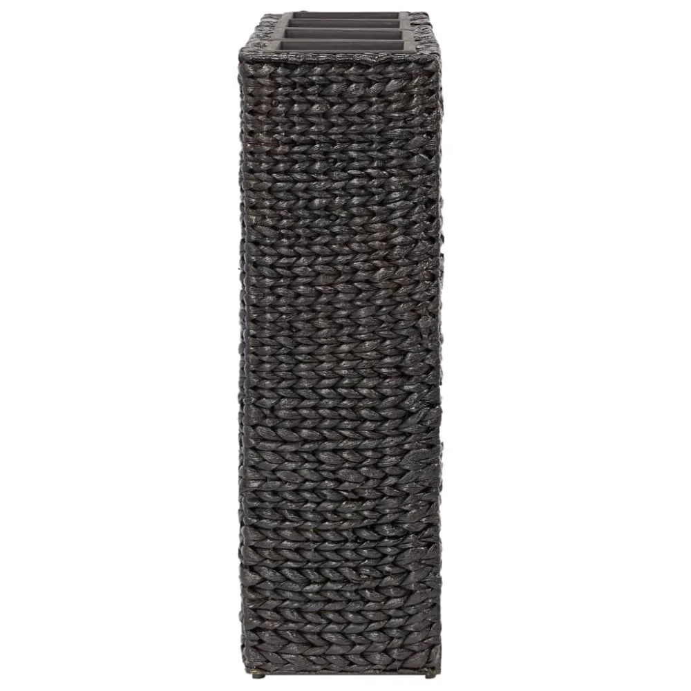 Jardineira de Parede Floreira alta com 4 vasos jacinto de água preto