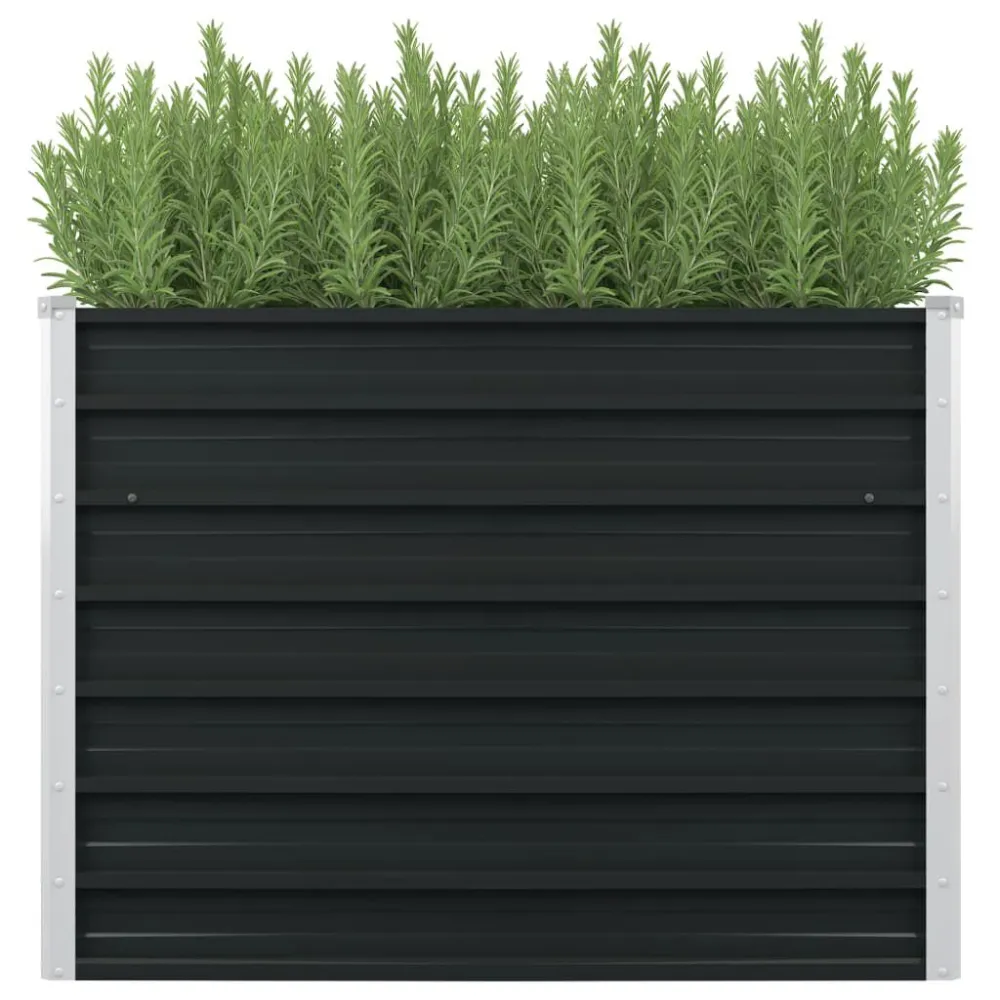 Prato Coletor Canteiro jardim elevado 100x100x77 cm ço galvanizado antracite