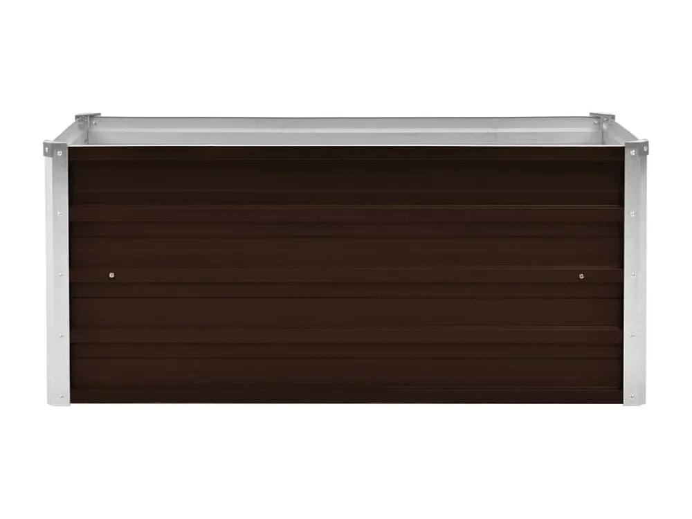 Suporte para Trepadeiras Canteiro elevado de jardim ço galvanizado 100x40x45cm castanho
