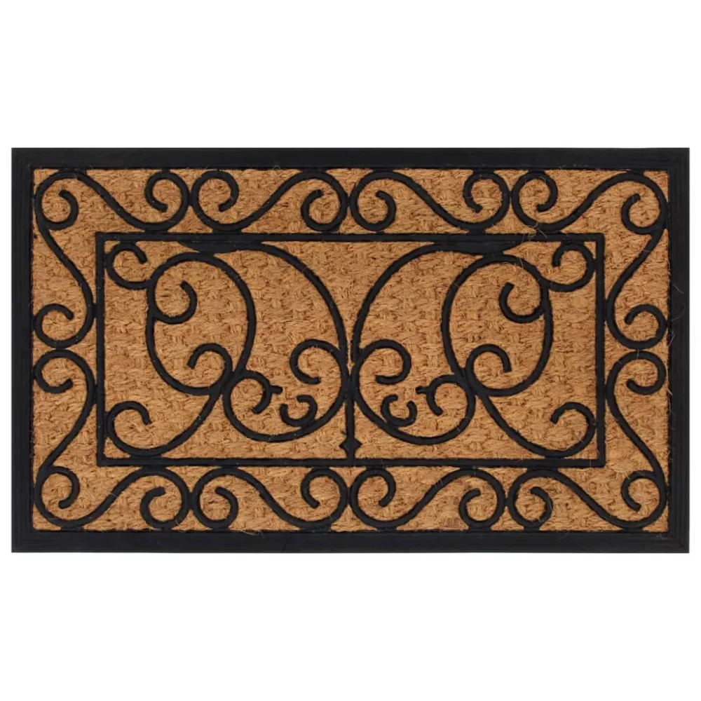 Certificado Ecológico Tapete de porta retangular 45x75 cm borracha e fibra de coco
