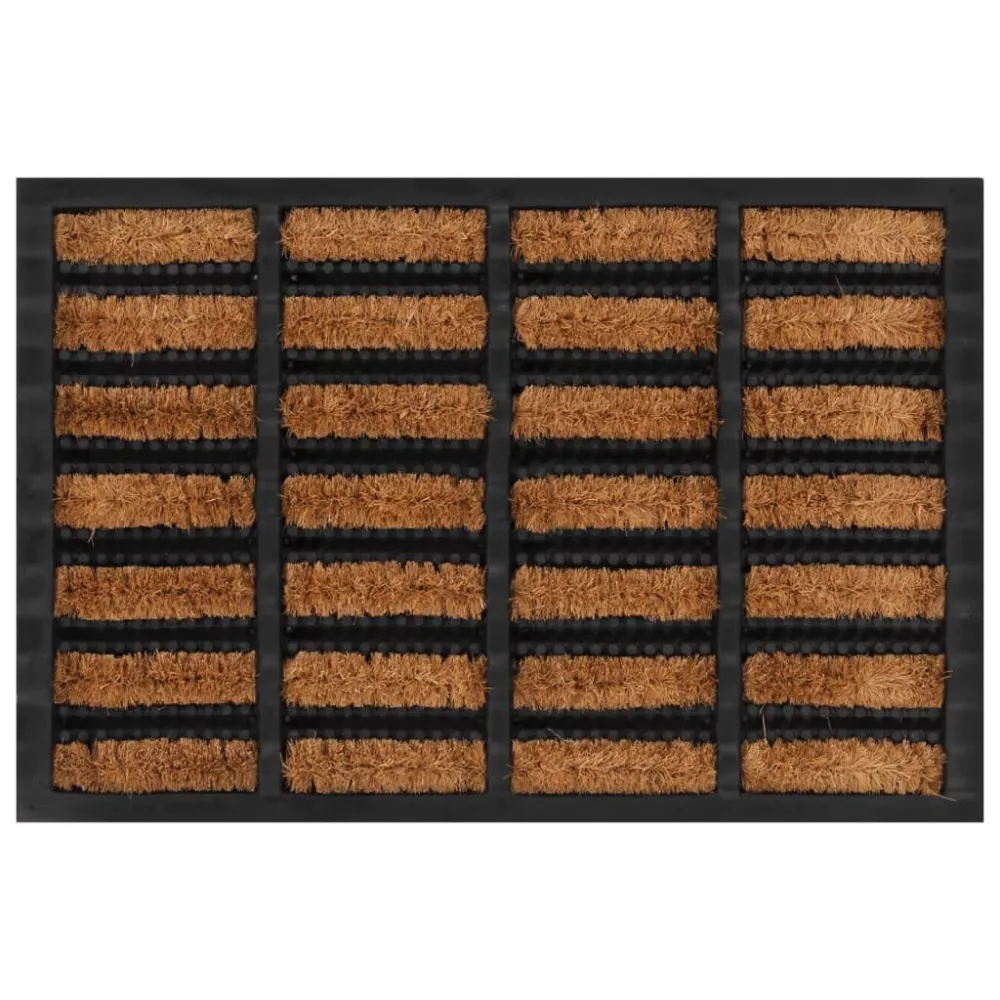 Tapete de porta retangular 40x60 cm borracha e fibra de coco : Coleção Outono
