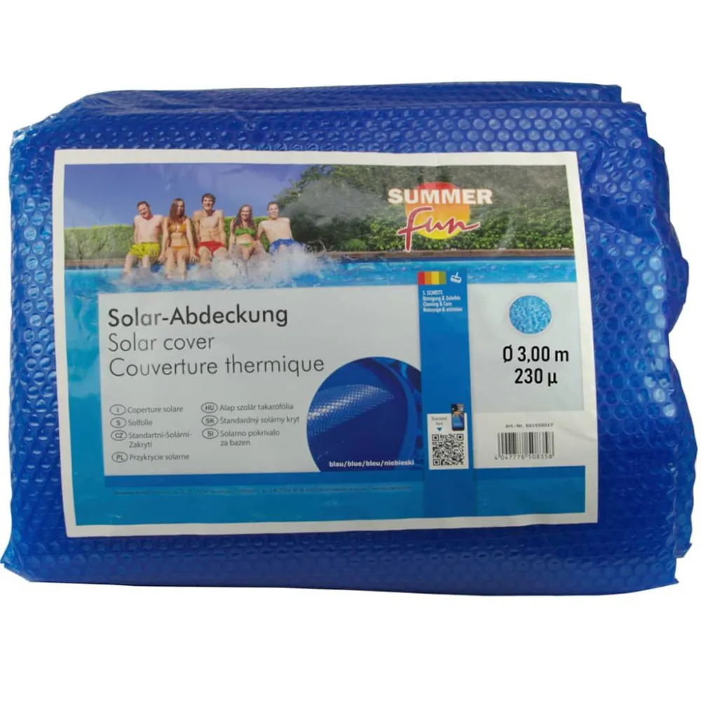 Conjunto para Limpeza Summer Fun Cobertura solar de piscina redonda 300 cm PE azul