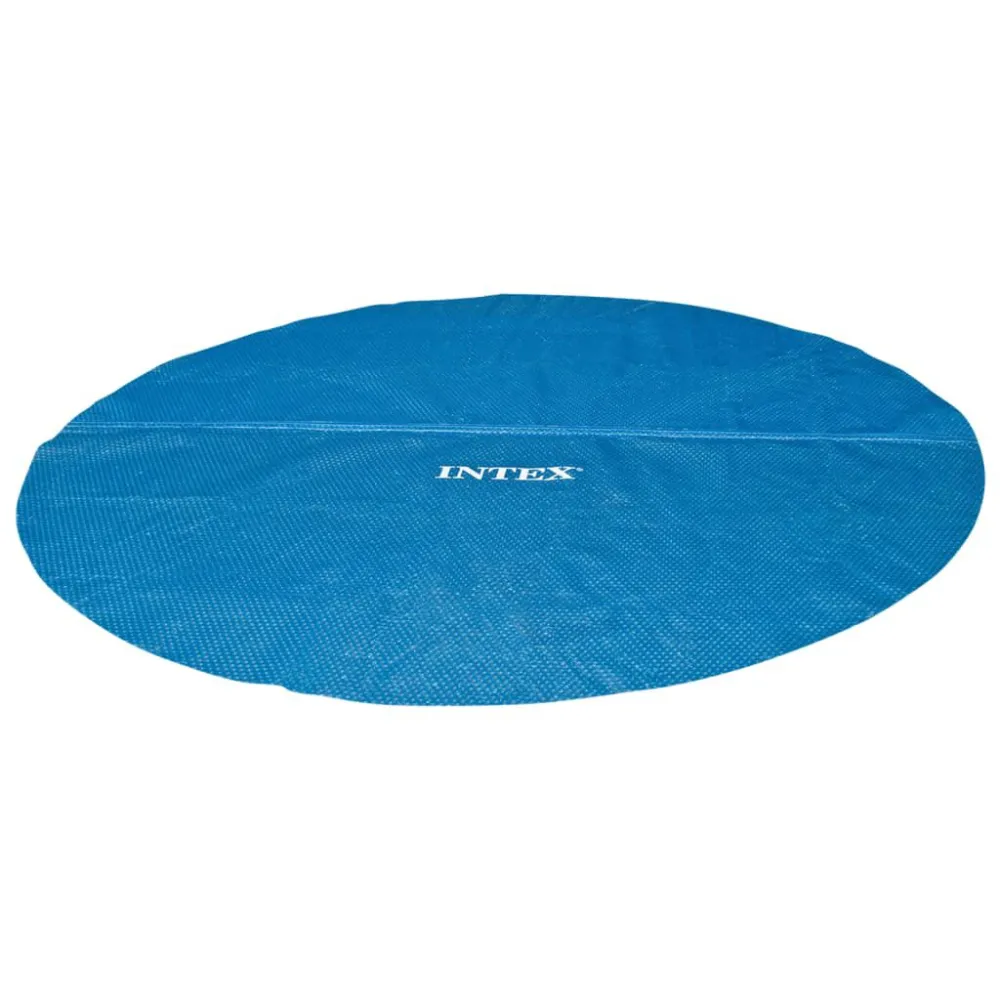 Intex Cobertura para piscina solar 448 cm polietileno azul com Cabo Telescópico