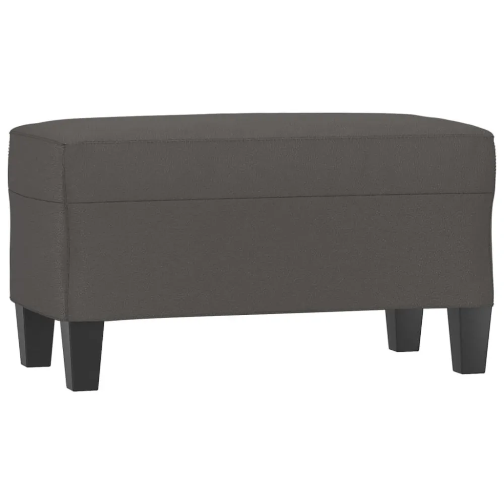 Banco 70x35x41 cm couro artificial cinza Fácil de Colocar e Retirar