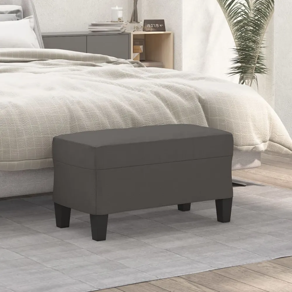 Banco 70x35x41 cm couro artificial cinza Fácil de Colocar e Retirar