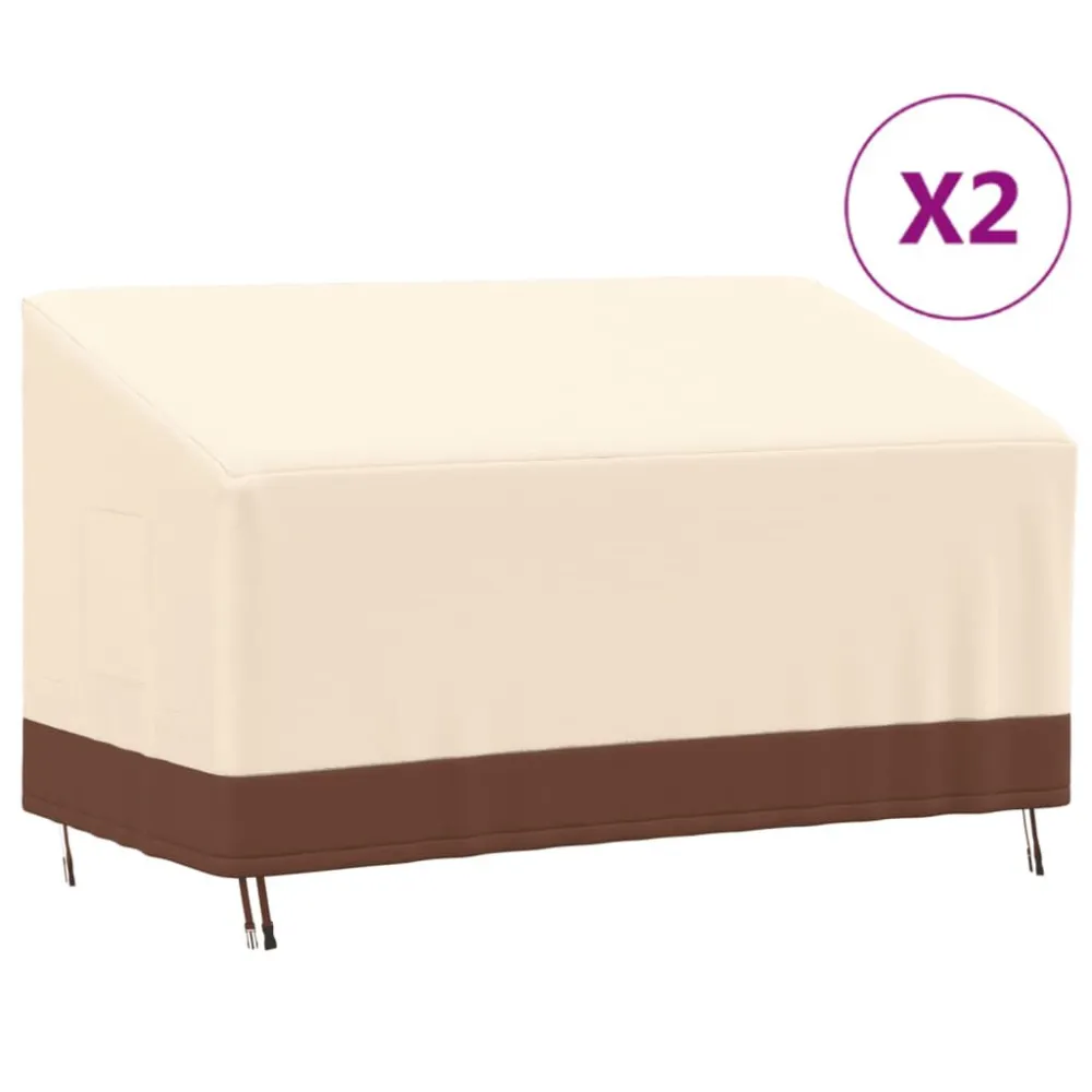 Capas para bancos de 3 lugares 2 pcs 159x84x56/81 cm oxford 600D com Alças de Transporte