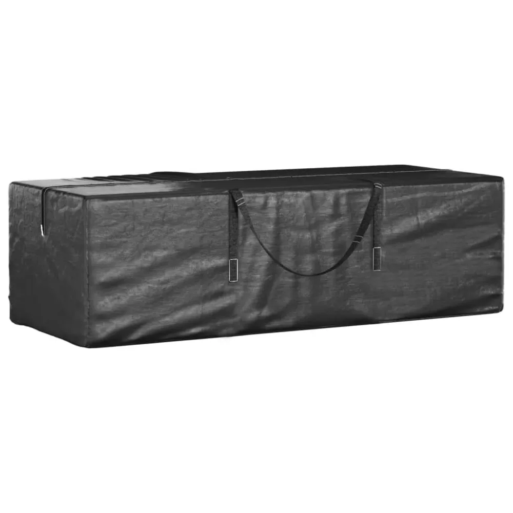 Capa com Elástico para Saco de arrumação para árvore Natal 135x40x55cm polietileno preto
