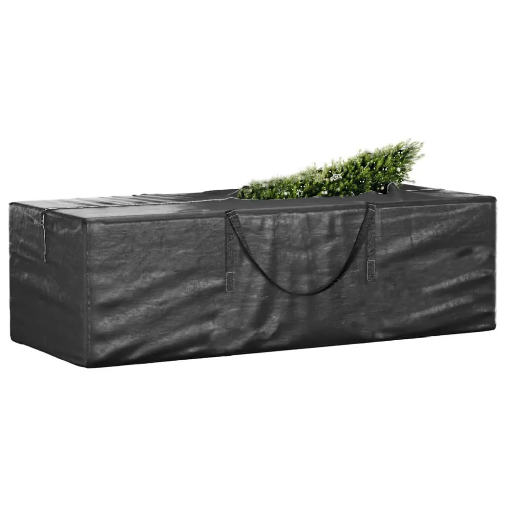 Capa com Elástico para Saco de arrumação para árvore Natal 135x40x55cm polietileno preto
