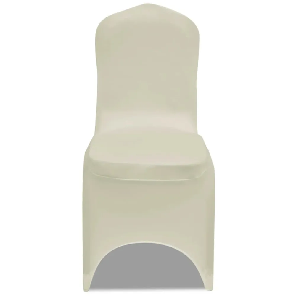 Capa de cadeira, elástica em creme, 50 peças com Proteção UV