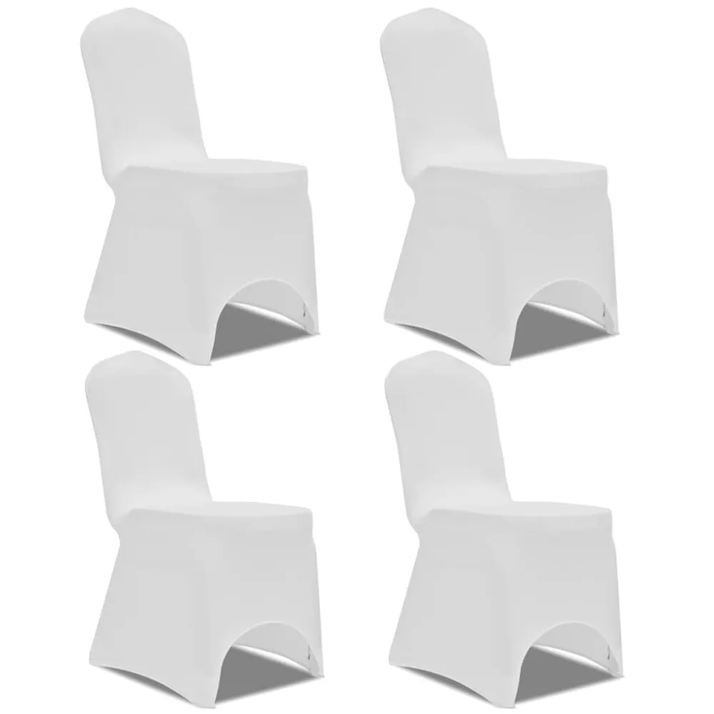Premium Impermeável Capa extensível para cadeira 4 pcs branco