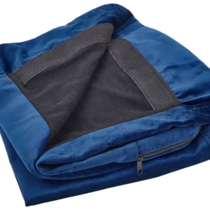 Revestimento da poltrona BERNES Veludo Azul marinho com Cordão de Ajuste