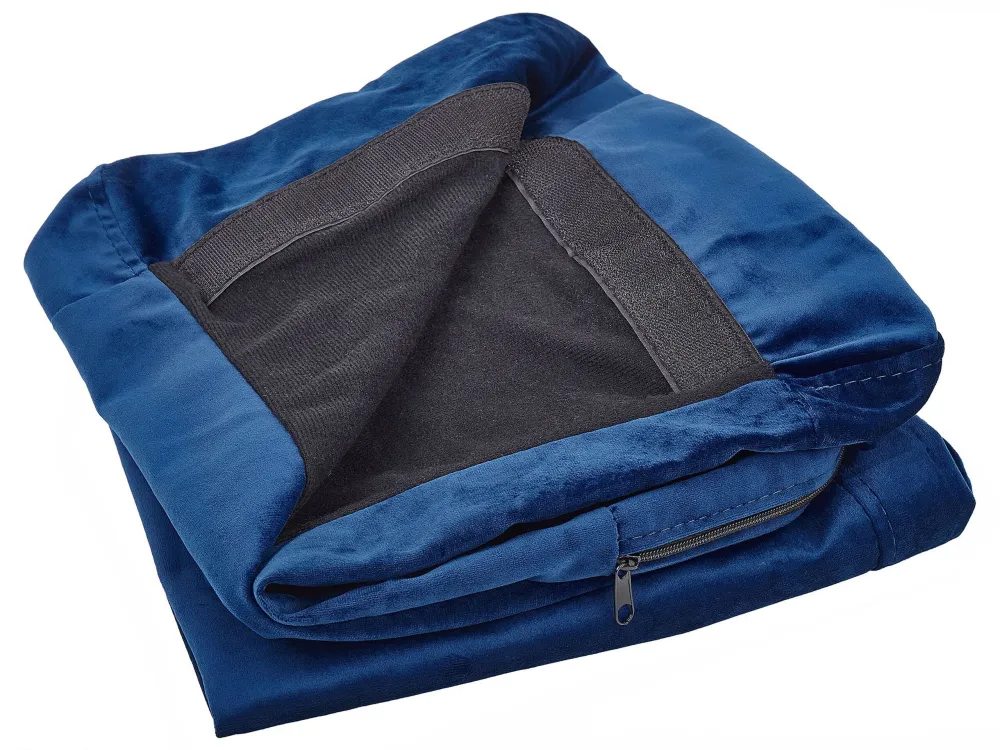 Revestimento da poltrona BERNES Veludo Azul marinho com Cordão de Ajuste