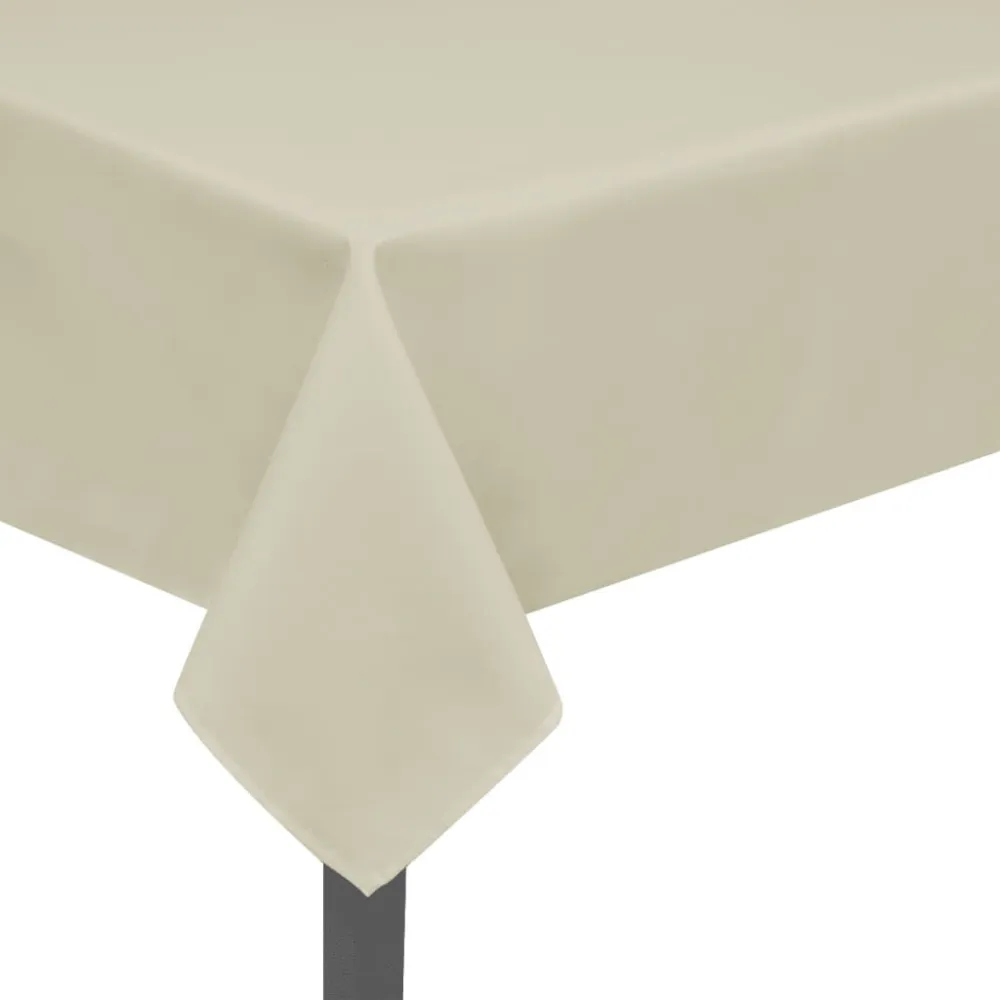 Toalhas de mesa 5 pcs 170x130 cm creme com Ventosas de Fixação
