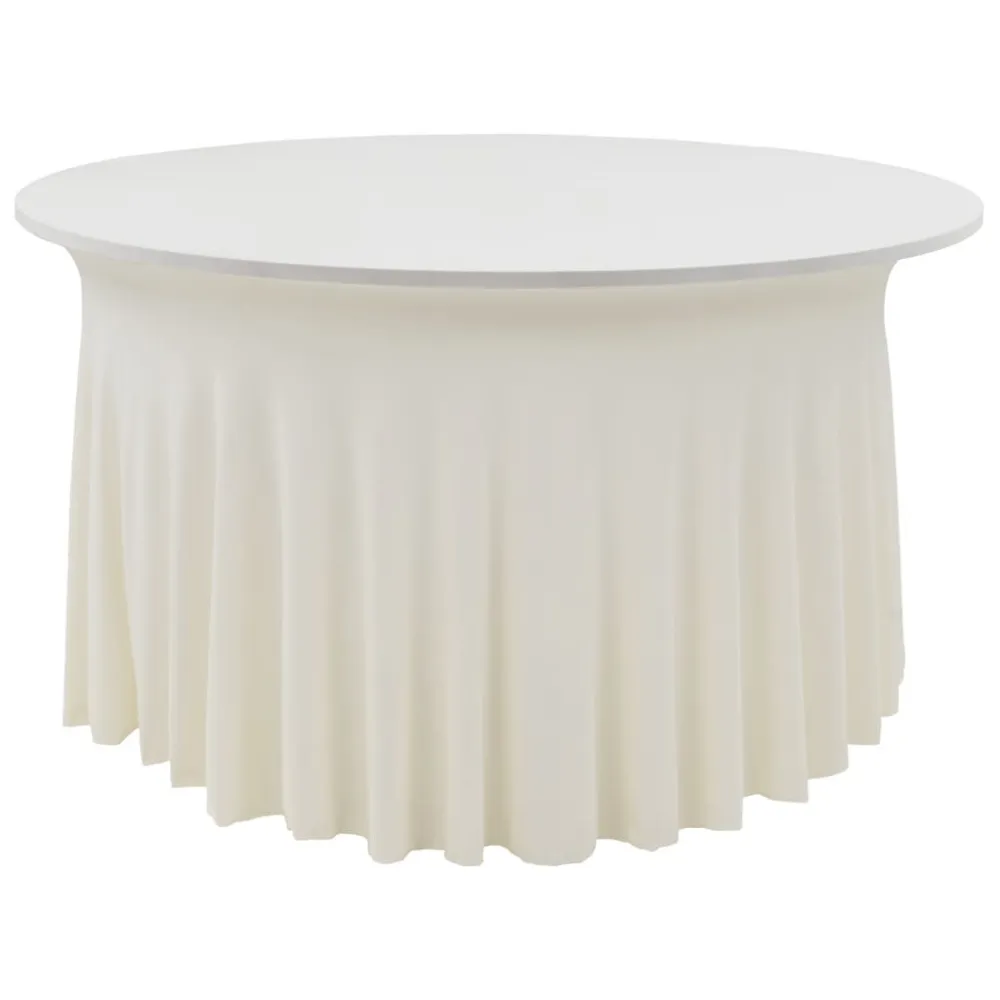 Capa extensível para mesa com camilha 2 pcs 180x74 cm creme | Impermeável | Respiravel