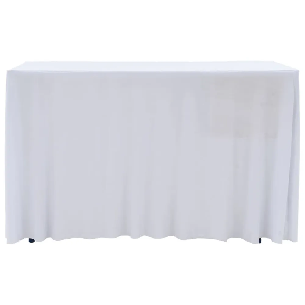 Capa extensível para mesa com camilha 2 pcs 243x76x74 cm branco para Conjuntos de Jardim
