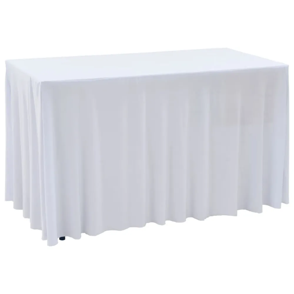 Capa extensível para mesa com camilha 2 pcs 120x60,5x74cm branco (Tamanho XL)