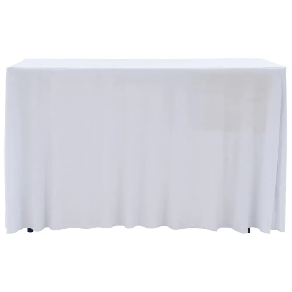 Capa extensível para mesa com camilha 2 pcs 120x60,5x74cm branco (Tamanho XL)